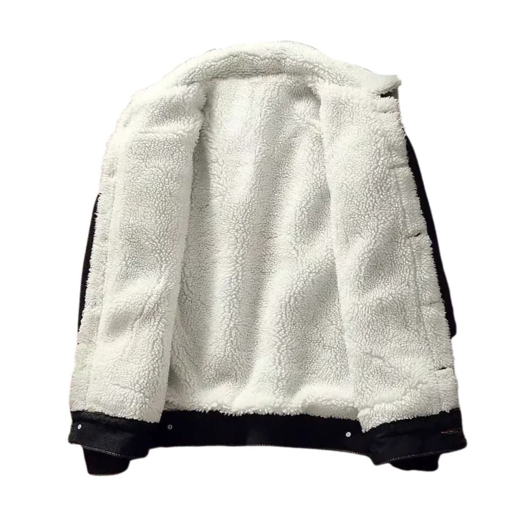 Veste en Jean Doublée Mouton Homme