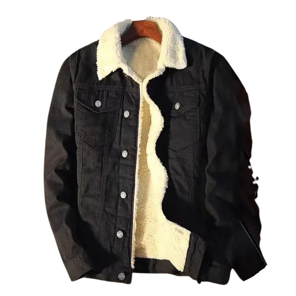 Veste en Jean Doublée Mouton Homme