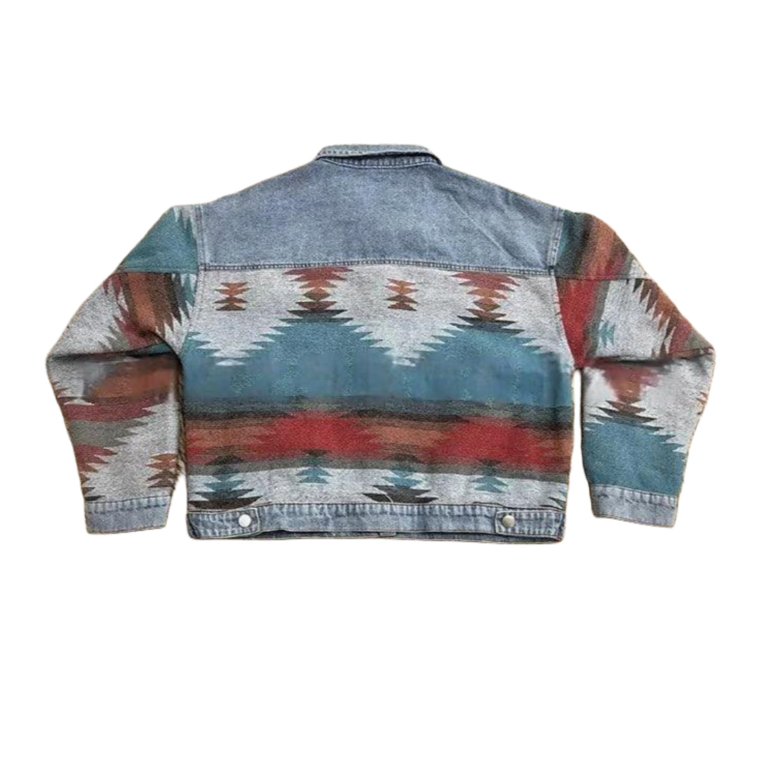 Veste en Jean Bohème Ethnique Femme