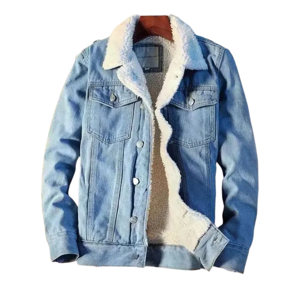 Veste en Jean Doublée Mouton Homme
