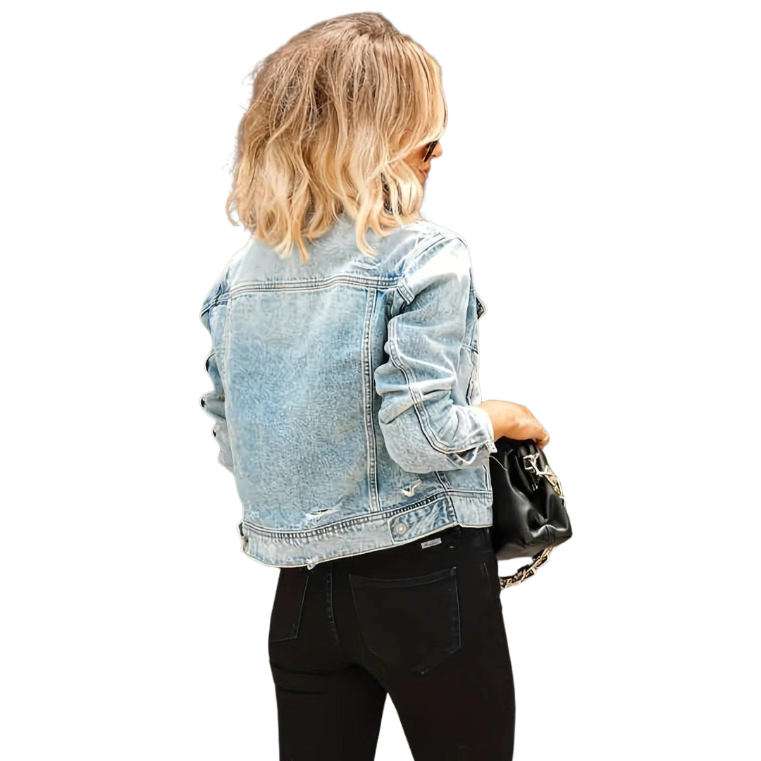 Veste en Jean Usée Femme