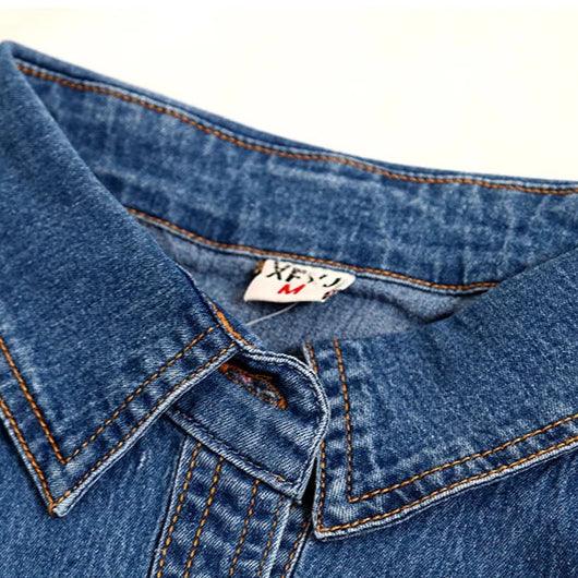 Veste en Jean Femme Bleu Foncé Chic