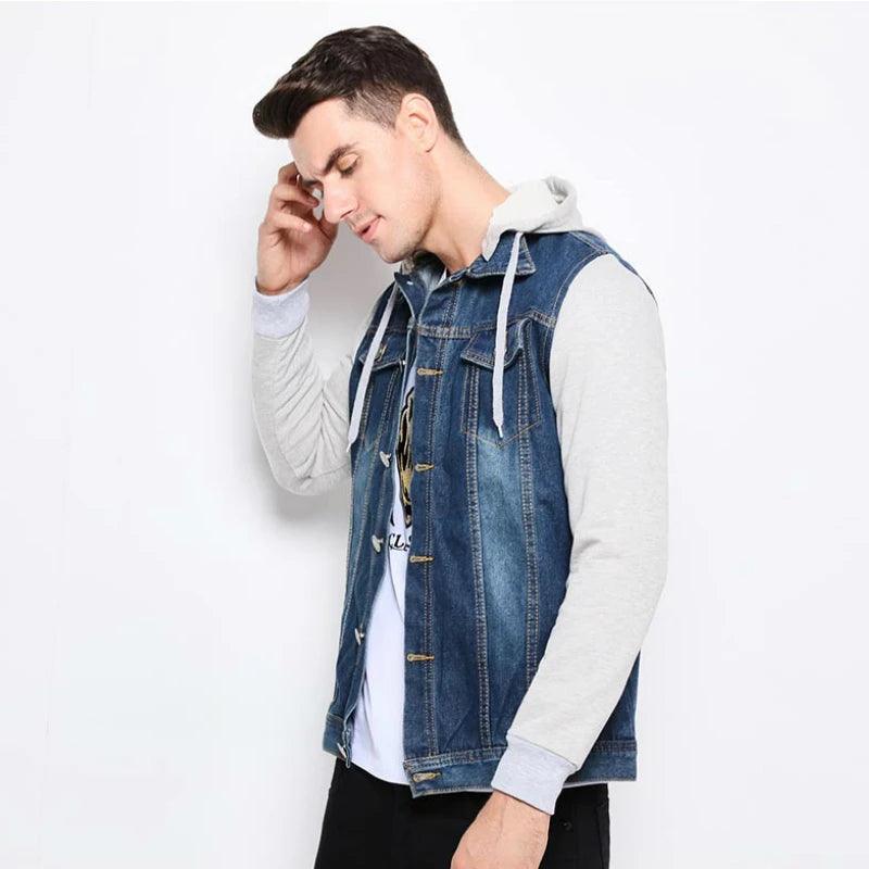 Veste en Jean Sweat à Capuche Homme