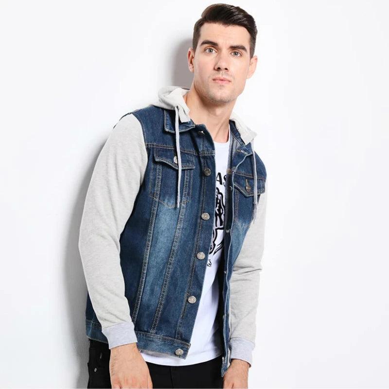 Veste en Jean Sweat à Capuche Homme