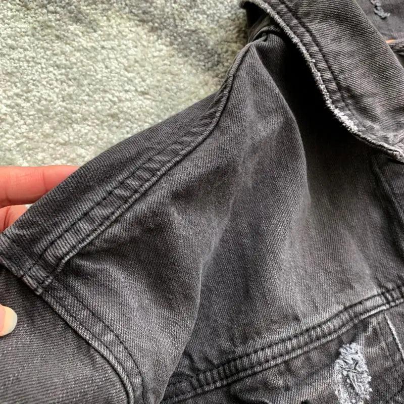 Veste en jean Femme avec Motif dans le Dos