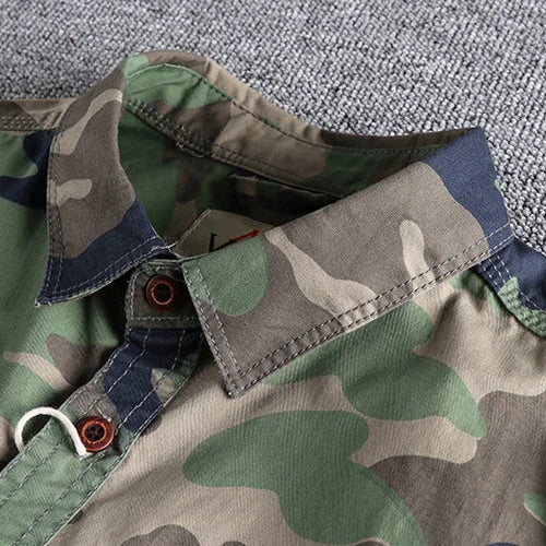Veste en Jean Camouflage Militaire Verte Légère Homme - Hybride Chemise