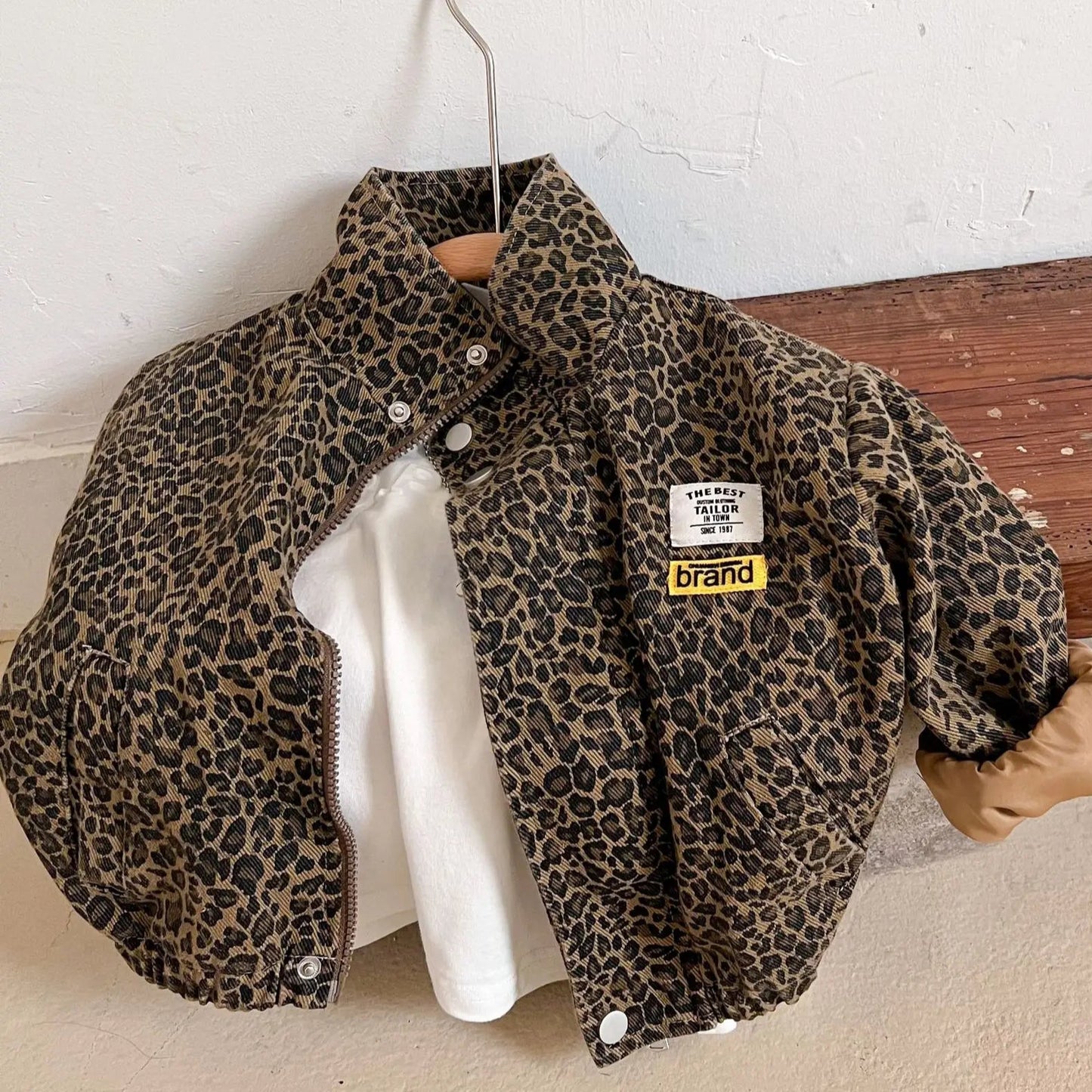 Veste en Jean Léopard Fille