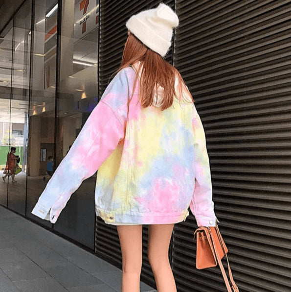 Veste en Jean Tie and Dye Femme