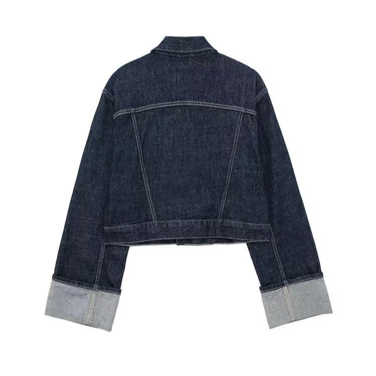 Veste en Jean Femme Oversize Courte