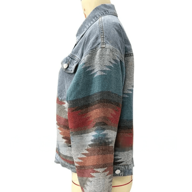 Veste en Jean Bohème Ethnique Femme