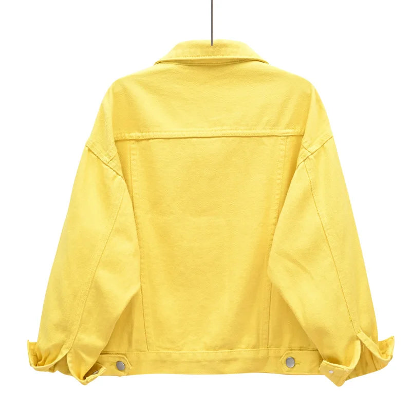 Veste en Jean Jaune Chic Femme