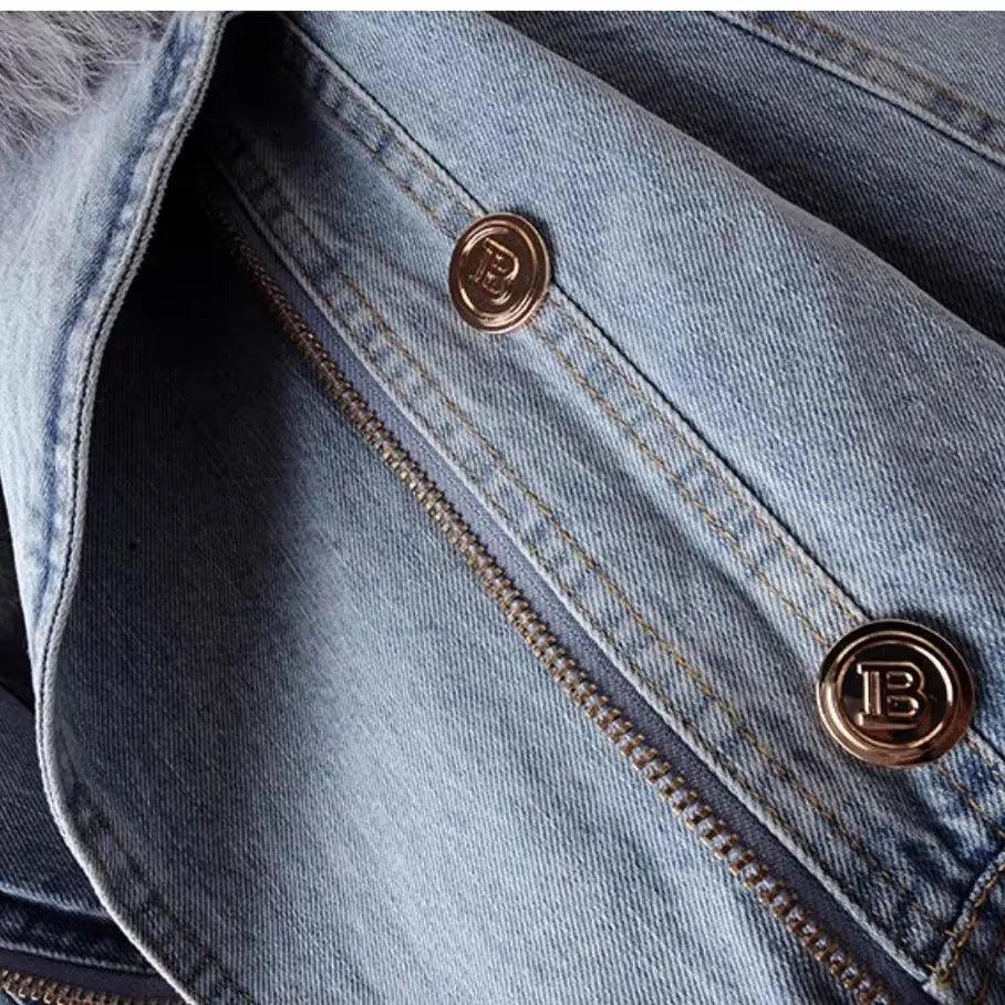 Veste en Jean Femme Fourrure Polaire