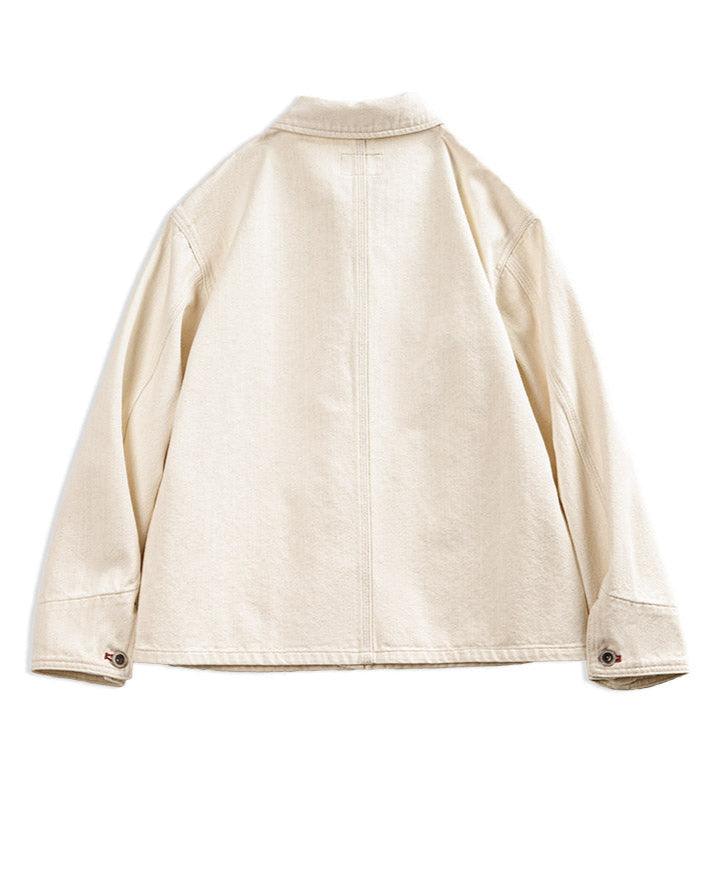 Veste en Jean Blanc Cassé Femme