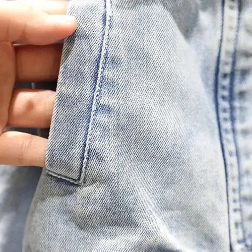 Veste en Jean à Volant en Dentelle Fille