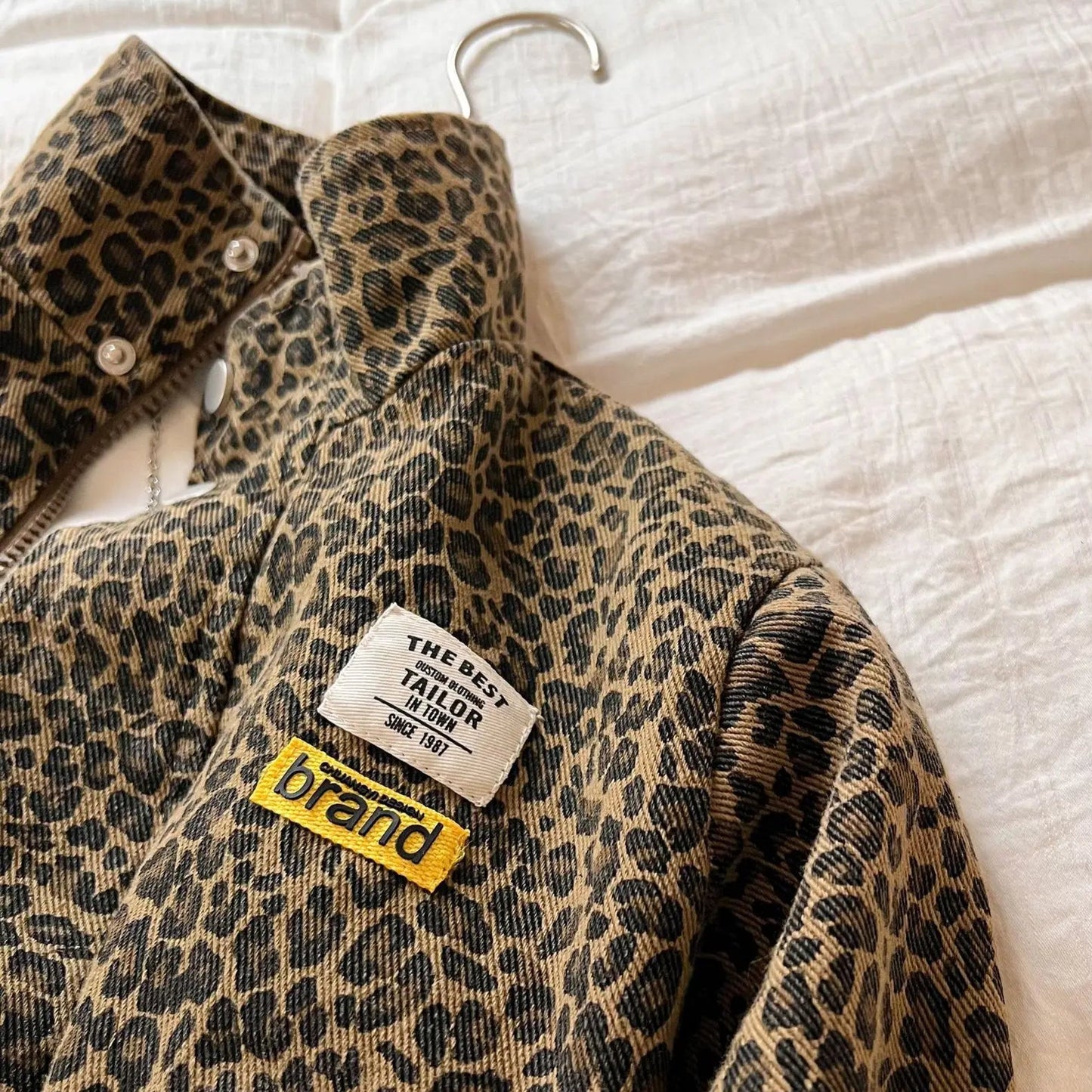 Veste en Jean Léopard Fille