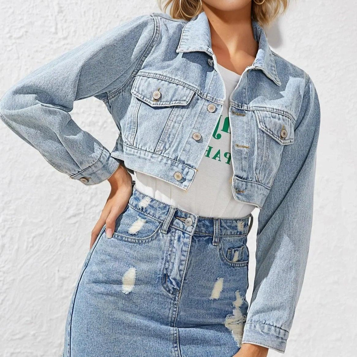 Mini Veste en Jean Femme