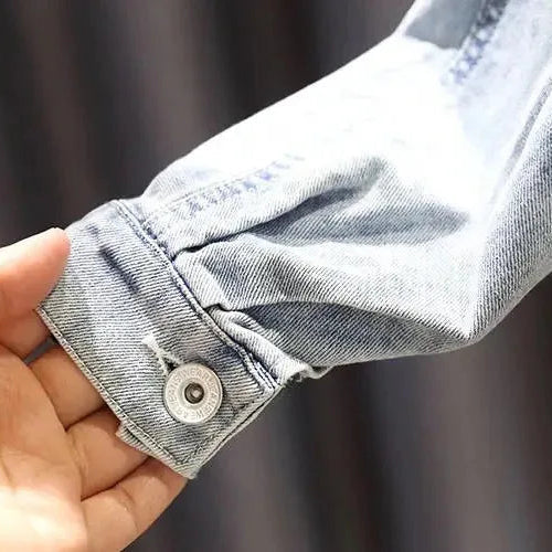 Veste en Jean à Volant en Dentelle Fille