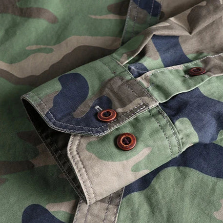 Veste en Jean Camouflage Militaire Verte Légère Homme - Hybride Chemise