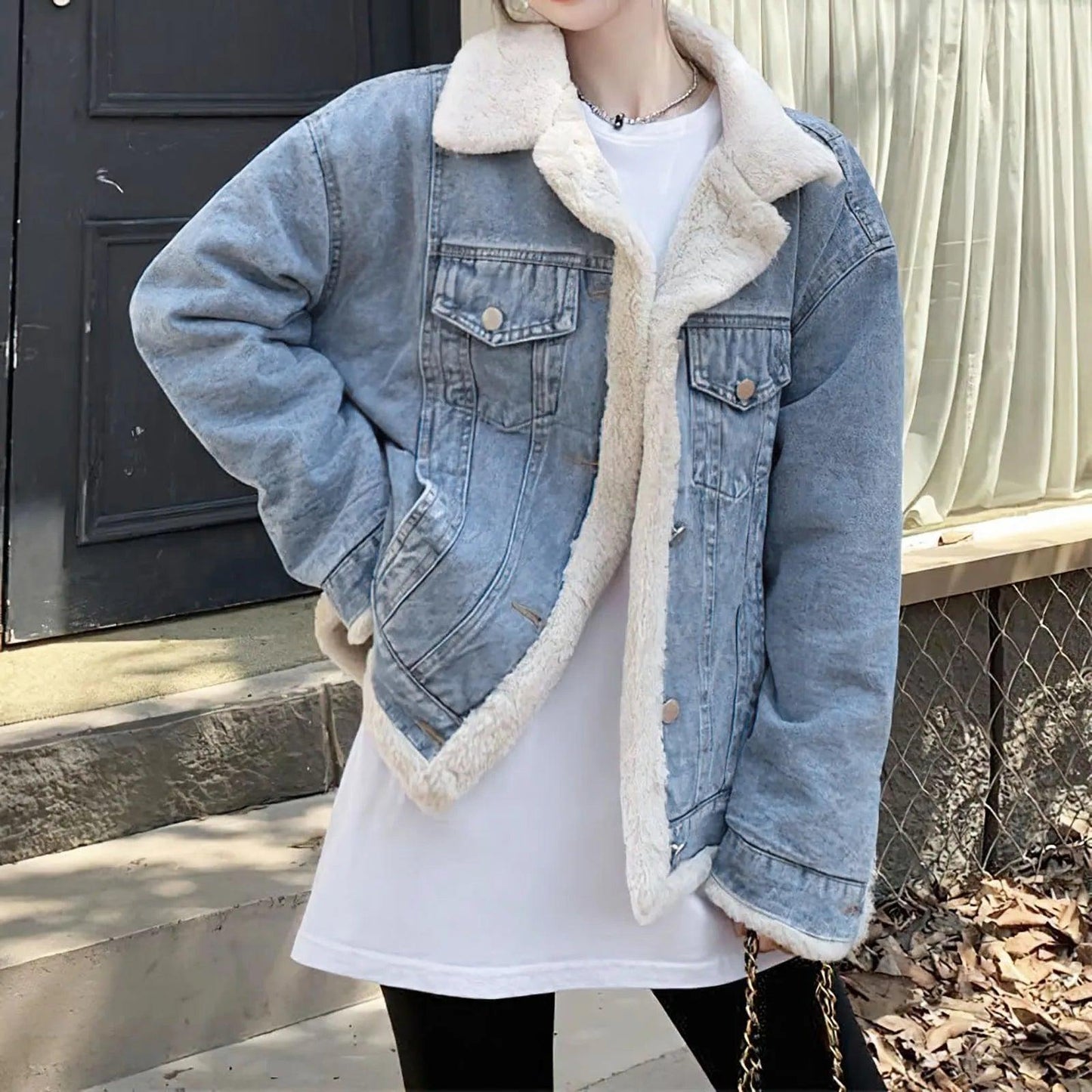 Veste en Jean Doublée Femme Réversible - VestesEnJean