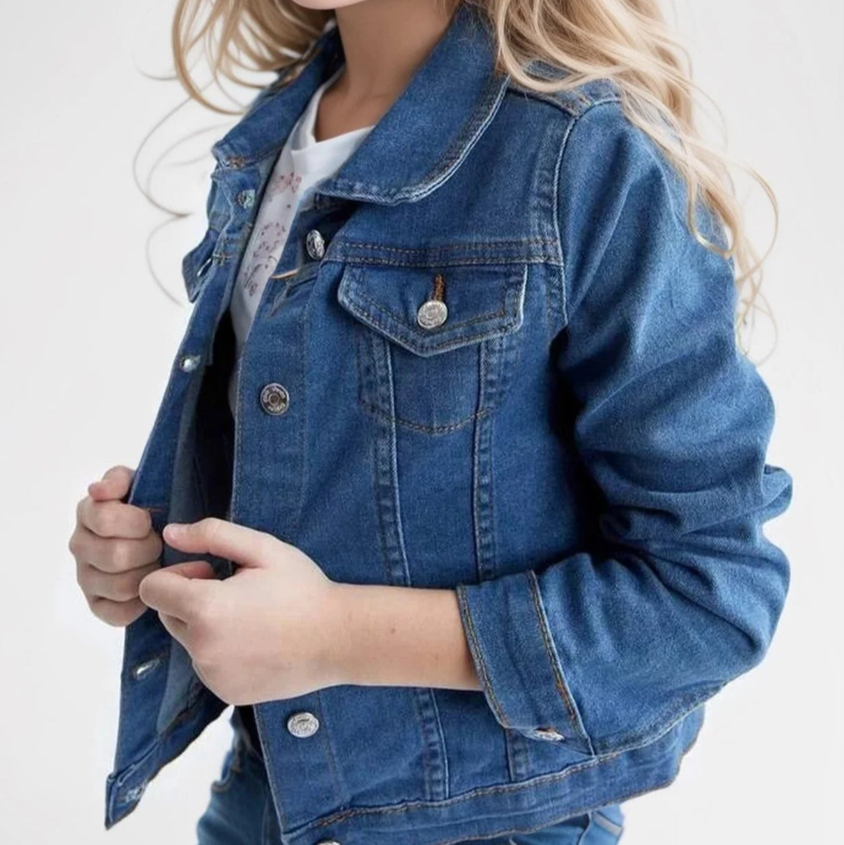 Veste en Jean Bleu Fille