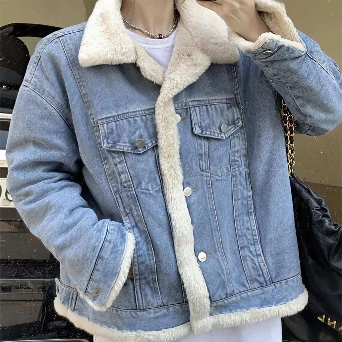 Veste en Jean Doublée Femme Réversible - VestesEnJean