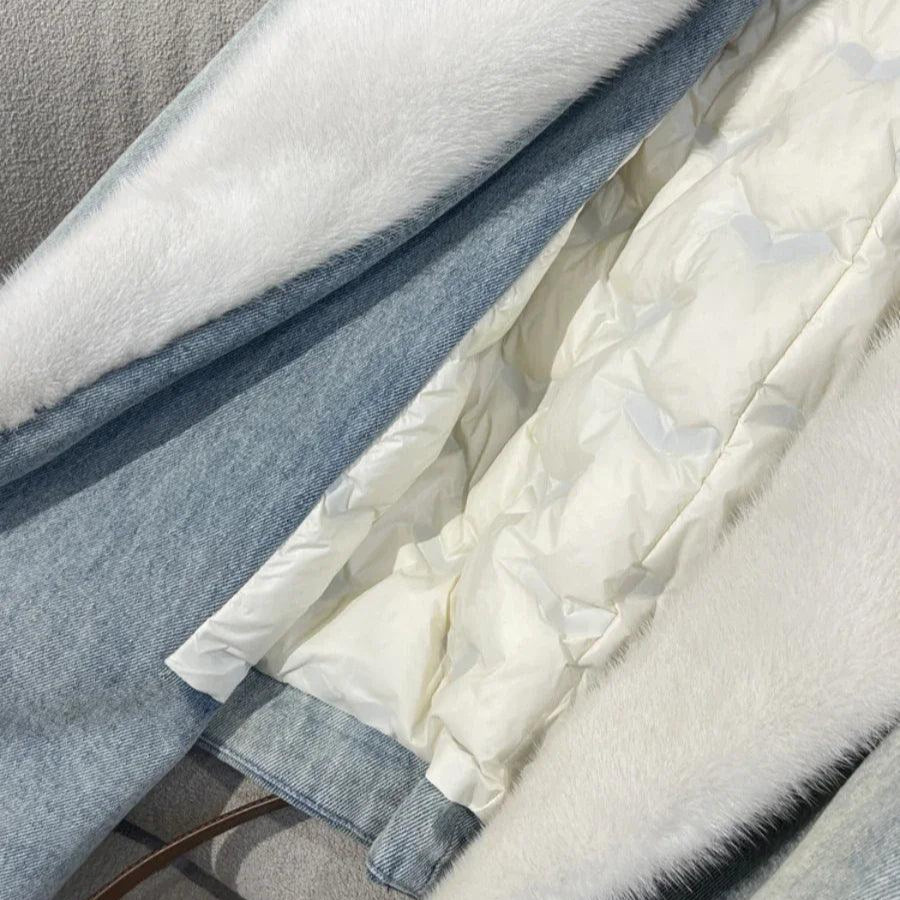 Veste en Jean Femme Chic Avec Ceinture - VestesEnJean