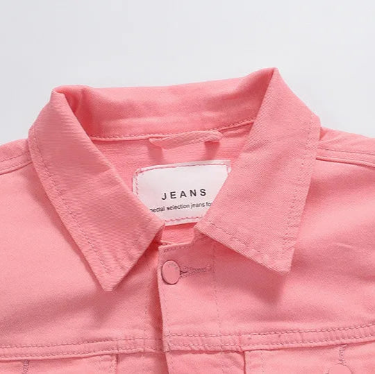 Veste en Jean Rose Slim Homme