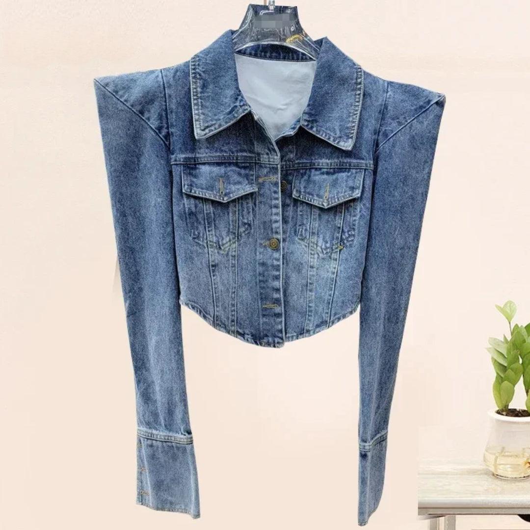 Veste en Jean Femme à Épaulettes