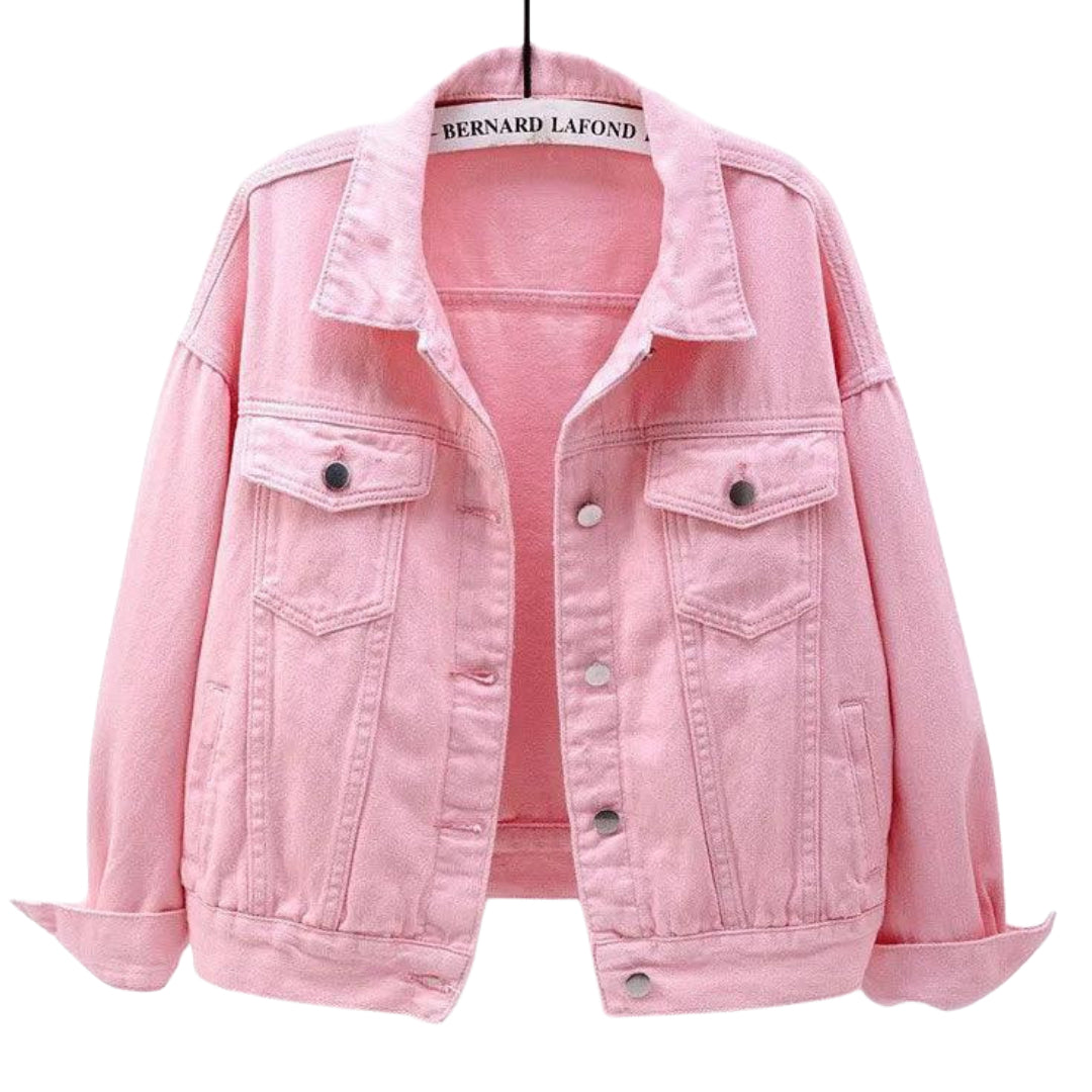 Veste en Jean Rose Clair Femme