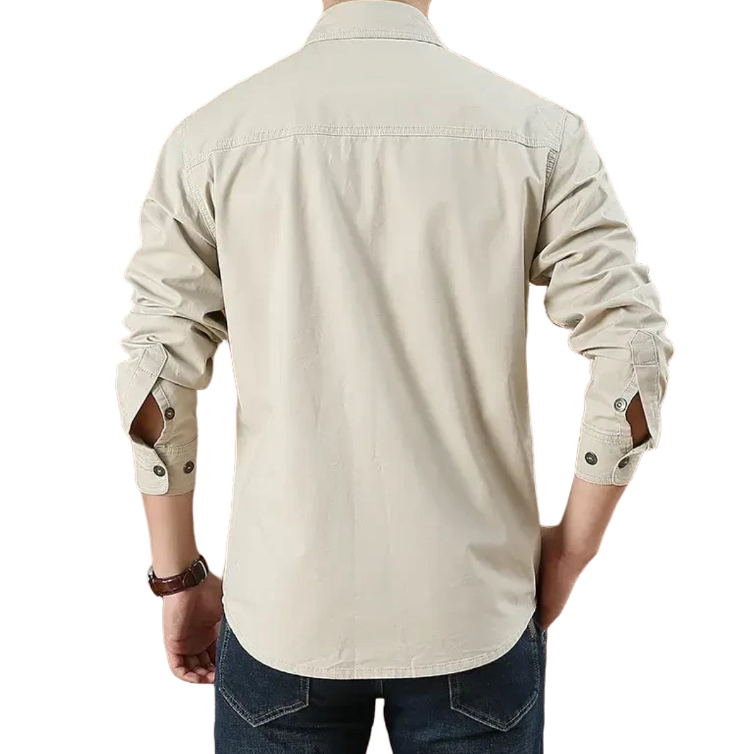 chemise-en-jean-beige-homme-dos