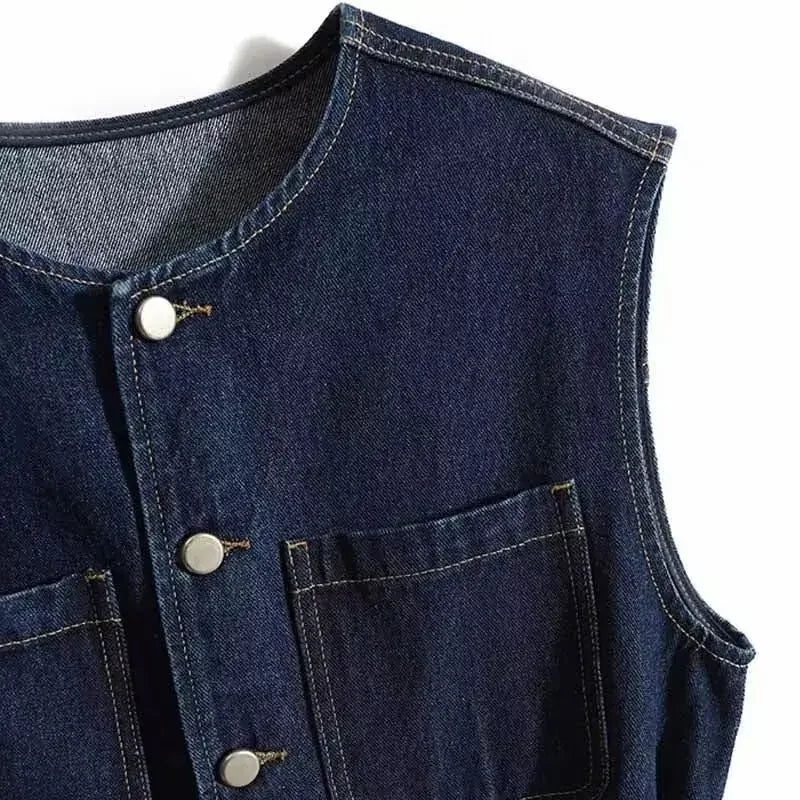 veste-en-jean-mi-longue-sans-manches-bleu-marine-femme-manche