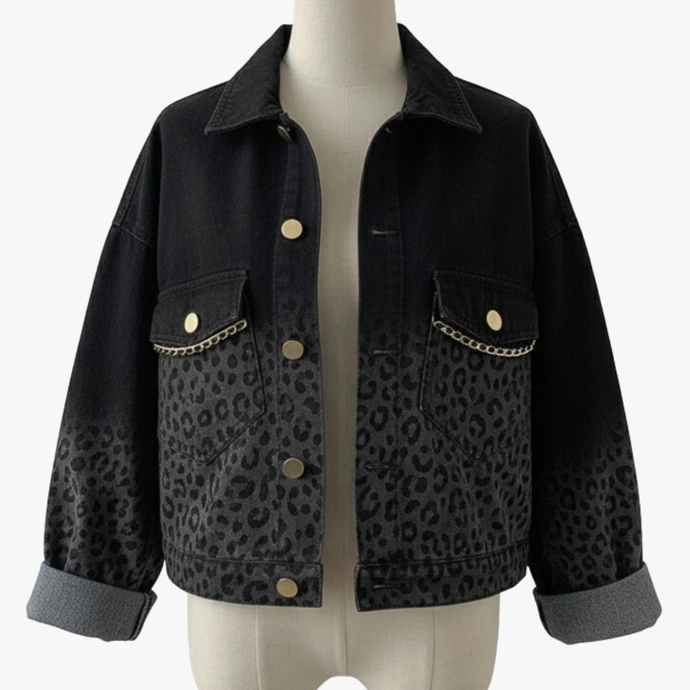 veste-en-jean-motif-leopard-noir