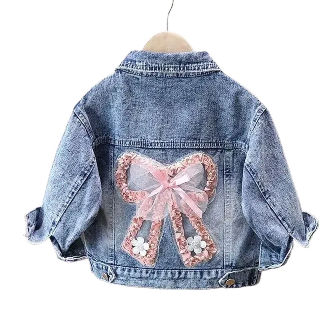 veste-en-jean-noeud-papillon-fille-rose