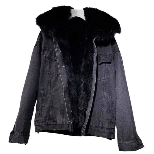 veste-en-jean-noir-fourrure-femme