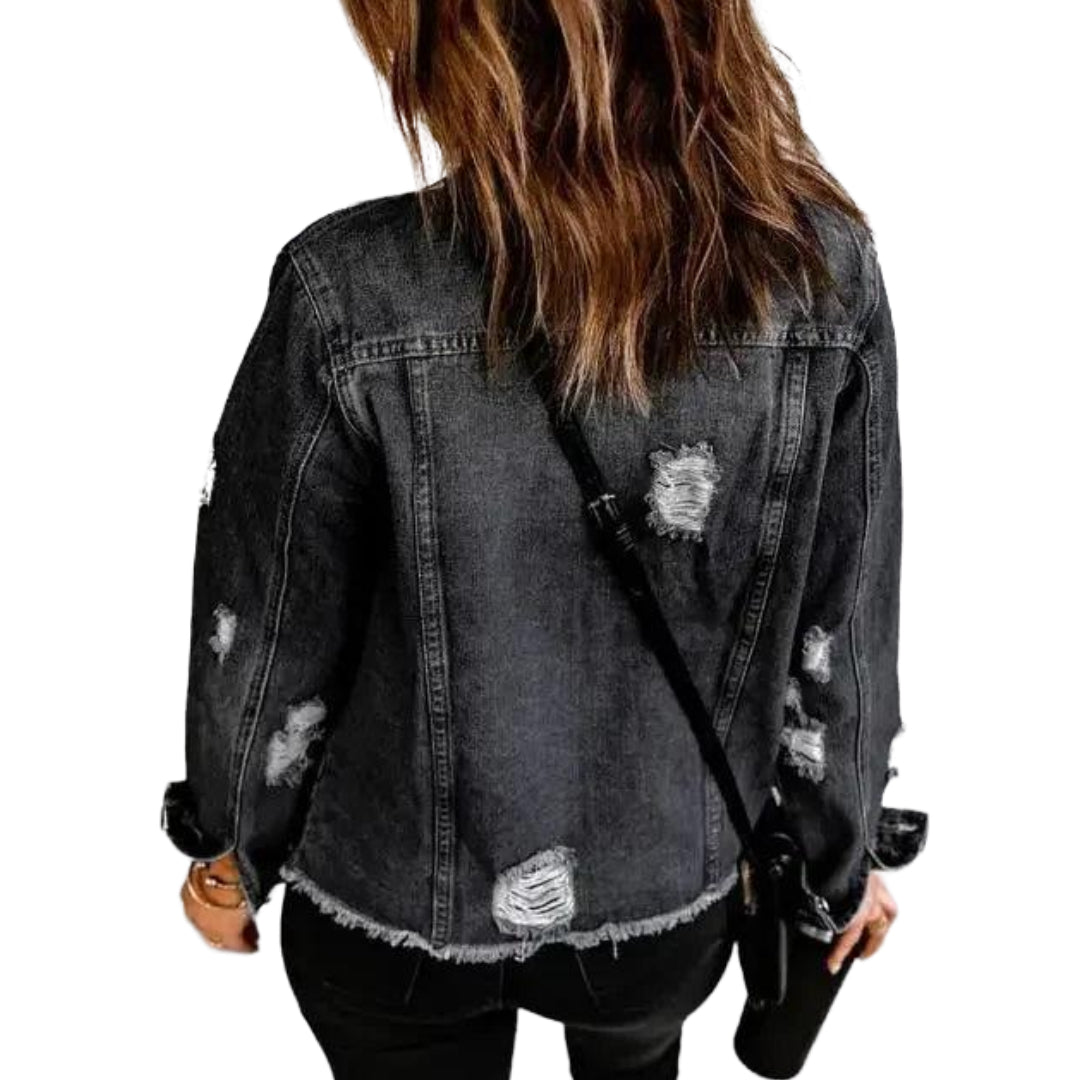 veste-en-jean-noir-troue-femme-dos