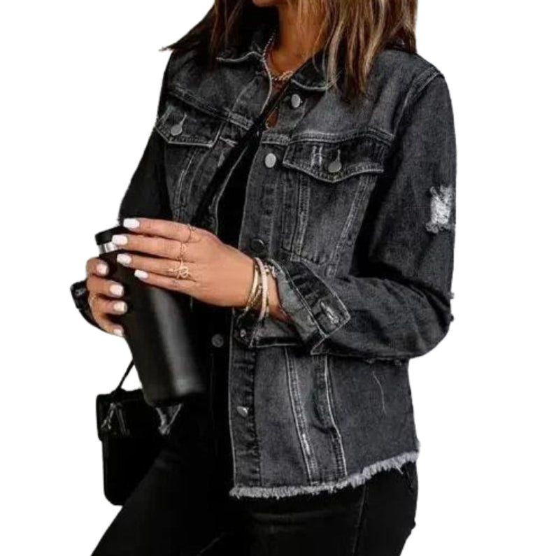 veste-en-jean-noir-troue-femme