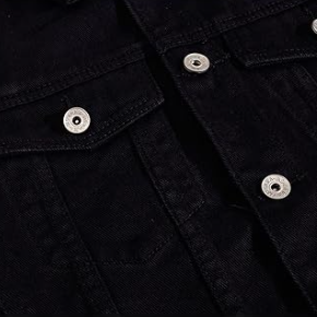 Veste en Jean Noir Déchiré Homme