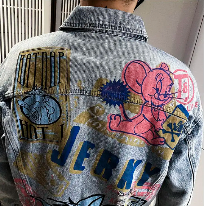 Veste en Jean Cartoon Homme