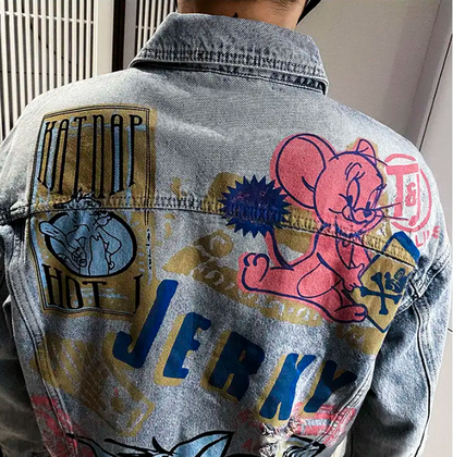 Veste en Jean Cartoon Homme