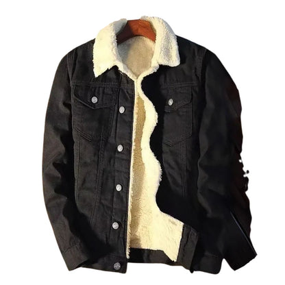 Veste en Jean Doublée Mouton Homme
