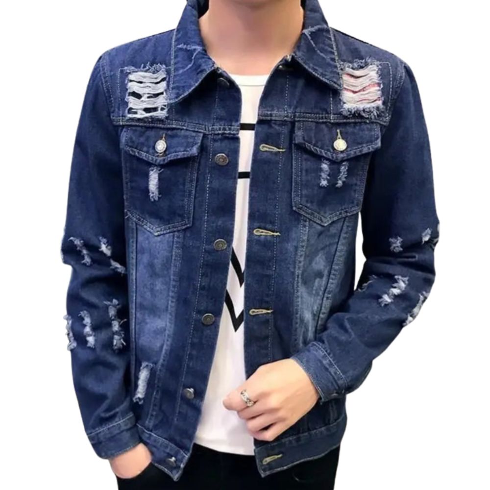 Veste en Jean Usée Homme