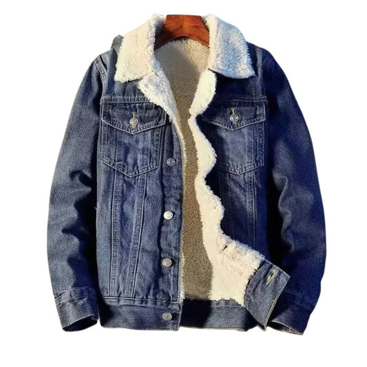 Veste en Jean Doublée Mouton Homme