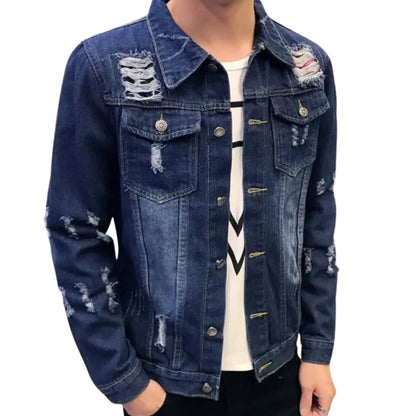 Veste en Jean Usée Homme