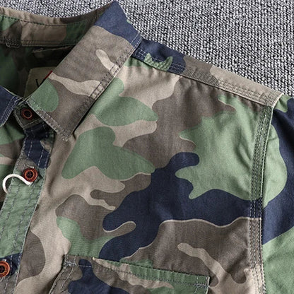 Veste en Jean Camouflage Militaire Verte Légère Homme - Hybride Chemise