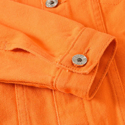 Veste en Jean Orange Clair Homme