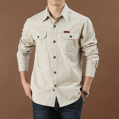 Chemise en Jean Beige Homme
