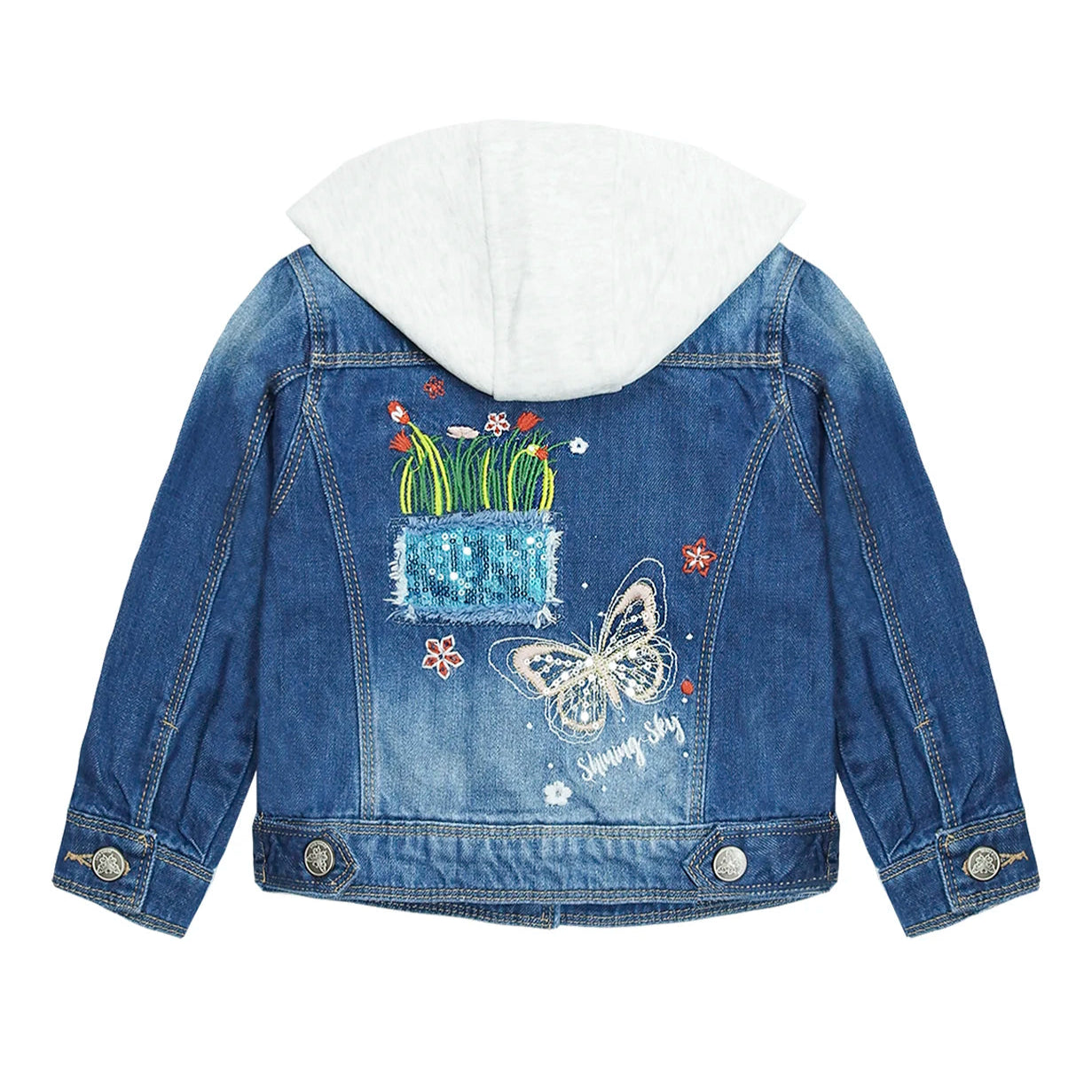 Veste en Jean à Capuche Fille