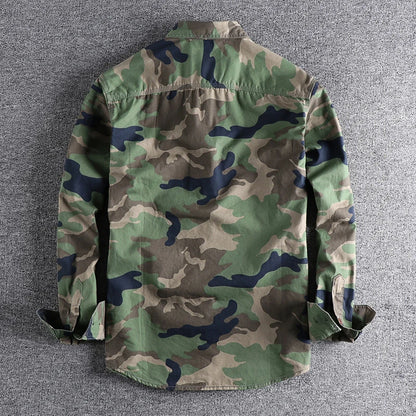Veste en Jean Camouflage Militaire Verte Légère Homme - Hybride Chemise