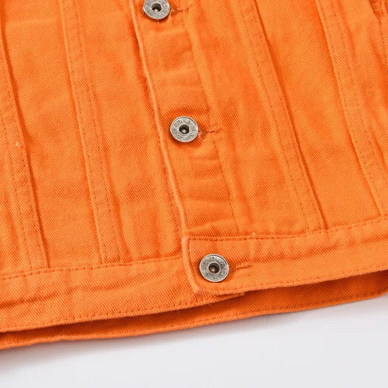 Veste en Jean Orange Clair Homme