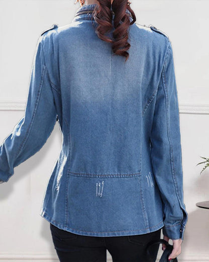 Veste en Jean Femme Bomber